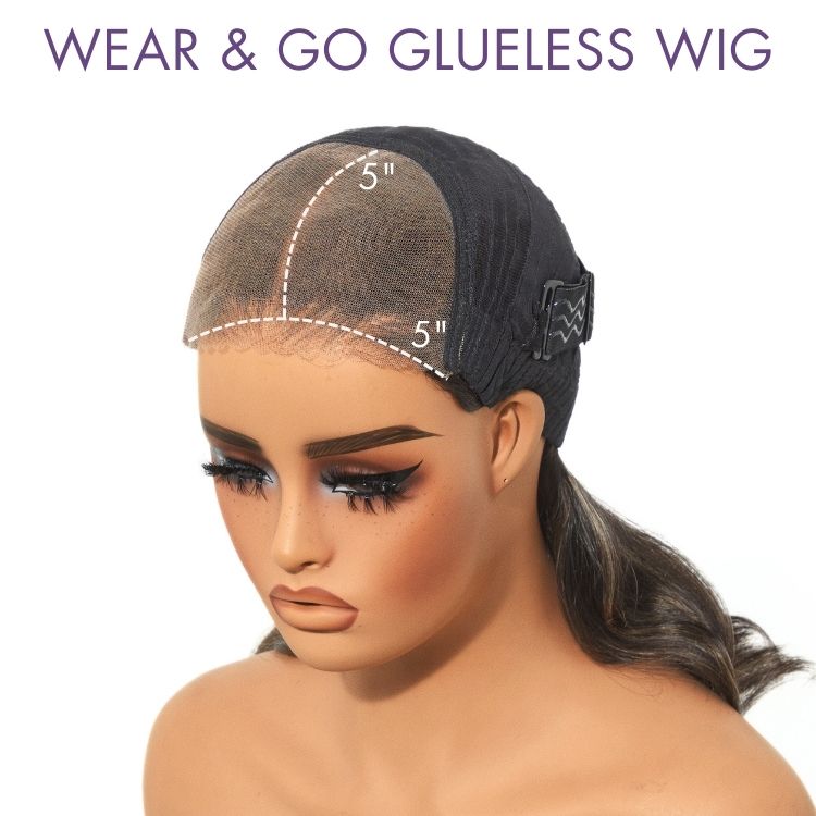 Brown Highlight Silky Short Bob Wig Layered Cut Human Hair Glueless 5x5 Closure Pre-Cut Lace Wig