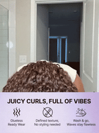 Luvme All-Day Comfort™ Wig PartingMax Brown Highlights Funmi Curly 7x6 Closure HD Lace Glueless Wig Pre Cut Lace