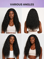 Beginner Friendly Water-Wave Wet and Wavy Headband Wig with Integrated Cooling Silk Headband, Effortless Wet-to-Dry Transformation (Get 2 Free Headbands)