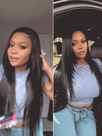 Luvme All-Day Comfort™ Wig 180% Density Butterfly Cut Layered Light Yaki Straight Glueless 7x6 Closure HD Lace Human Hair Wig Pre-Cut Lace