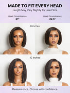 PreMax Wigs | Super Natural Hairline Silky Blunt Cut Bob Glueless 13x4 Frontal Lace Human Hair Short Wig Pre-Cut Lace