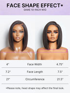 PreMax Wigs | Super Natural Hairline Silky Blunt Cut Bob Glueless 13x4 Frontal Lace Human Hair Short Wig Pre-Cut Lace
