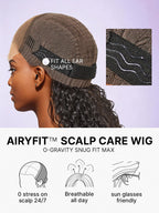 AiryFit™ Scalp Care Wigs - Silky Straight Middle Part Glueless 5x5 Closure Lace Long Wig Pre-Cut Lace