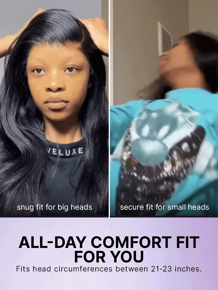 AiryFit™ Scalp Care Wigs - Silky Straight Middle Part Glueless 5x5 Closure Lace Long Wig Pre-Cut Lace