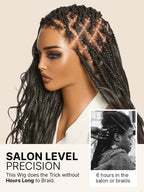 OwnScalp™ French Curl Knotless Boho Braids HD Full Lace Long Wig Flexi Fit Invisi Drawstring Cap - US Only