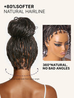 OwnScalp™ French Curl Knotless Boho Braids HD Full Lace Long Wig Flexi Fit Invisi Drawstring Cap - US Only