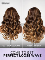 Luvme All-Day Comfort™ Wig 180% Density Loose Body Wave Glueless 7x6 Closure HD Lace Human Hair Wig with Bangs Pre-Cut Lace