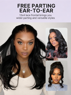 PreMax Wigs | Super Natural Hairline Silky Straight Glueless 13x4 Frontal Lace Wig Human Hair Pre-Cut Lace