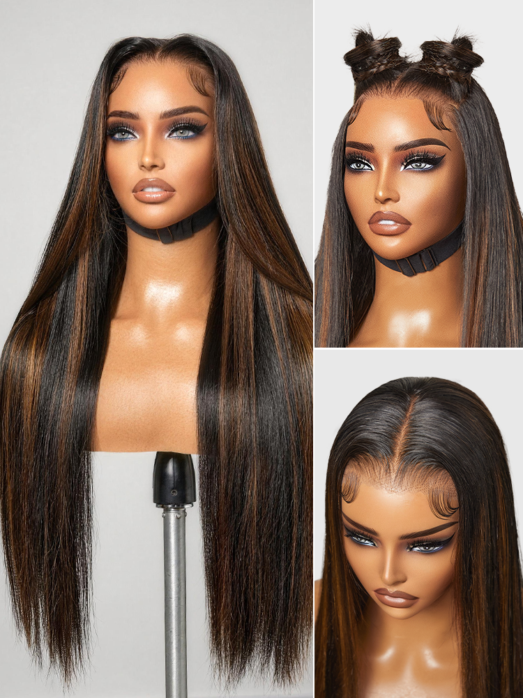 PreMax Wigs | Super Natural Hairline Silky Straight Glueless 13x4 Frontal Lace Wig Human Hair Pre-Cut Lace
