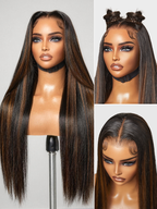 PreMax Wigs | Super Natural Hairline Silky Straight Glueless 13x4 Frontal Lace Wig Human Hair Pre-Cut Lace