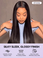 PreMax Wigs | Super Natural Hairline Silky Straight Glueless 13x4 Frontal Lace Wig Human Hair Pre-Cut Lace