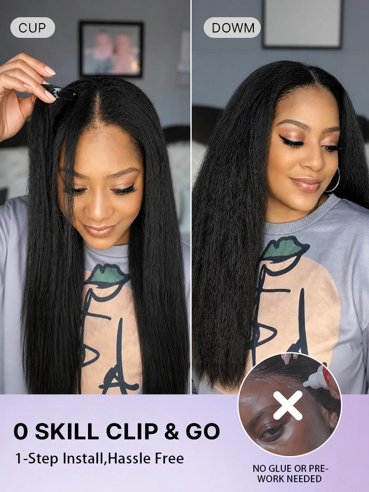 Body Wave / Straight / Kinky / Deep Wave Human Hair U Part Wig