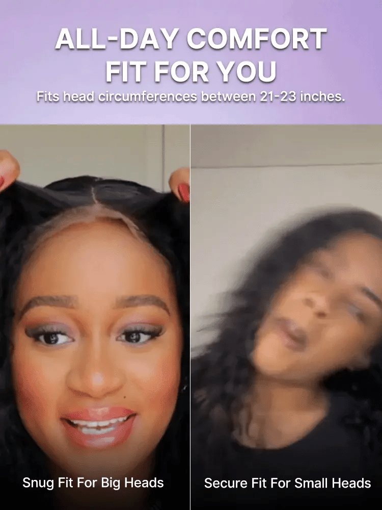 AiryFit™ Scalp Care Wigs | Effortless Water Wave Snugfit Glueless 5x5 Closure Pre-Cut Lace Curly Wig