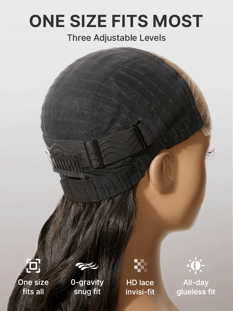 AiryFit™ Scalp Care Wigs - Silky Straight Middle Part Glueless 5x5 Closure Lace Long Wig Pre-Cut Lace