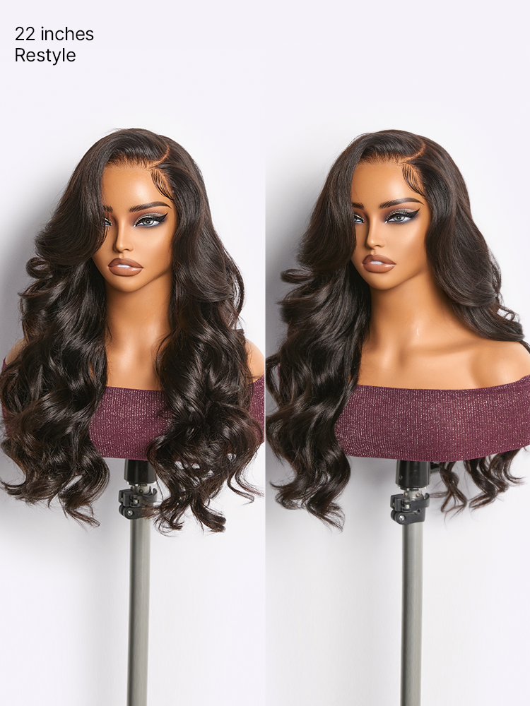 MyOwn-Fit™ PartingMax Glueless Wig 180% Density Light Yaki Body Wave 7x6 Closure HD Lace Wig Flexi-Fit Invisi Drawstring Cap & Pre-Cut Lace