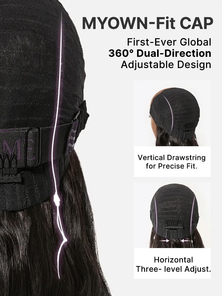 MyOwn-Fit™ PartingMax Glueless Wig 180% Density Light Yaki Body Wave 7x6 Closure HD Lace Wig Flexi-Fit Invisi Drawstring Cap & Pre-Cut Lace