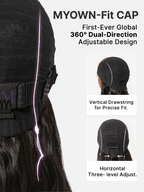 MyOwn-Fit™ PartingMax Glueless Wig 180% Density Light Yaki Body Wave 7x6 Closure HD Lace Wig Flexi-Fit Invisi Drawstring Cap & Pre-Cut Lace