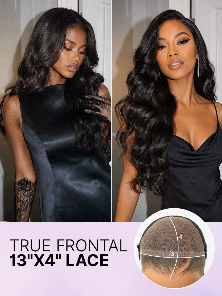NatureMAX™ 200% / 250% Density Loose Wave Glueless Ear-to-ear 13x4 HD Lace Front Wig Pre-Cut Lace Flexi-Fit Drawstring Cap