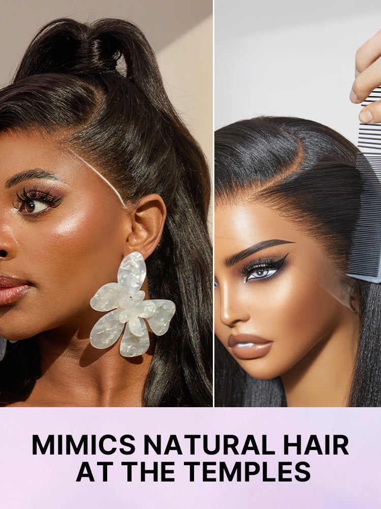 NatureMAX™ 200% / 250% Density Loose Wave Glueless Ear-to-ear 13x4 HD Lace Front Wig Pre-Cut Lace Flexi-Fit Drawstring Cap