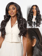 NatureMAX™ 200% / 250% Density Loose Wave Glueless Ear-to-ear 13x4 HD Lace Front Wig Pre-Cut Lace Flexi-Fit Drawstring Cap