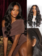 NatureMAX™ 200% / 250% Density Loose Wave Glueless Ear-to-ear 13x4 HD Lace Front Wig Pre-Cut Lace Flexi-Fit Drawstring Cap