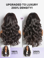 NatureMAX™ 200% / 250% Density Loose Wave Glueless Ear-to-ear 13x4 HD Lace Front Wig Pre-Cut Lace Flexi-Fit Drawstring Cap