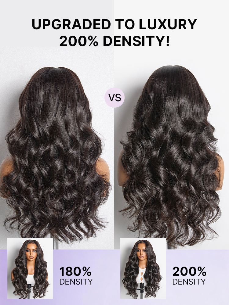 NatureMAX™ 200% / 250% Density Loose Wave Glueless Ear-to-ear 13x4 HD Lace Front Wig Pre-Cut Lace Flexi-Fit Drawstring Cap