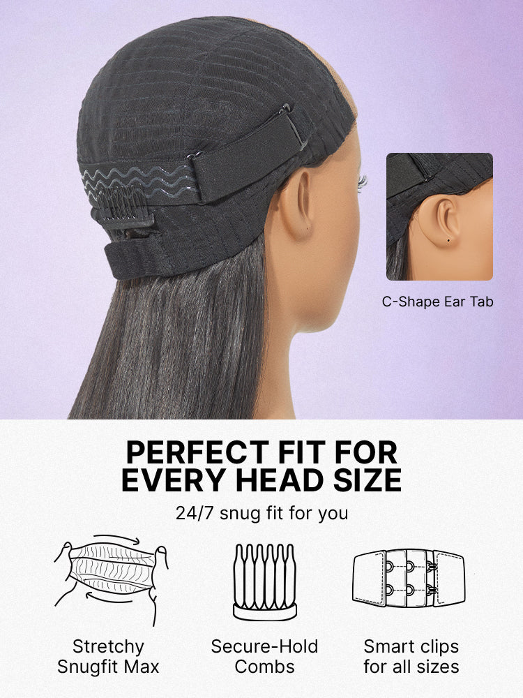 Toffee Brown Mix Blonde / Brown Highlight Layered Cut Glueless 5x5 Closure Lace Bob Wig Pre-cut Lace All-Day Comfort Cap