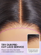 Toffee Brown Mix Blonde / Brown Highlight Layered Cut Glueless 5x5 Closure Lace Bob Wig Pre-cut Lace All-Day Comfort Cap