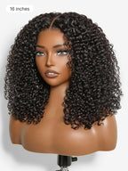 Beginner Friendly 200% Density Glueless 5x5 Closure Pre-Cut Lace Afro Curly Wig One Size Fits All Cap