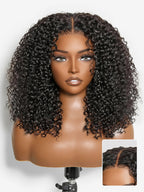 Beginner Friendly 200% Density Glueless 5x5 Closure Pre-Cut Lace Afro Curly Wig One Size Fits All Cap