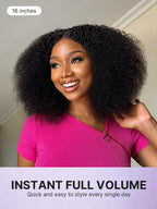 Beginner Friendly 200% Density Glueless 5x5 Closure Pre-Cut Lace Afro Curly Wig One Size Fits All Cap