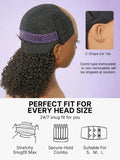 Beginner Friendly 200% Density Glueless 5x5 Closure Pre-Cut Lace Afro Curly Wig One Size Fits All Cap