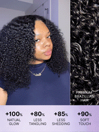 Beginner Friendly 200% Density Glueless 5x5 Closure Pre-Cut Lace Afro Curly Wig One Size Fits All Cap