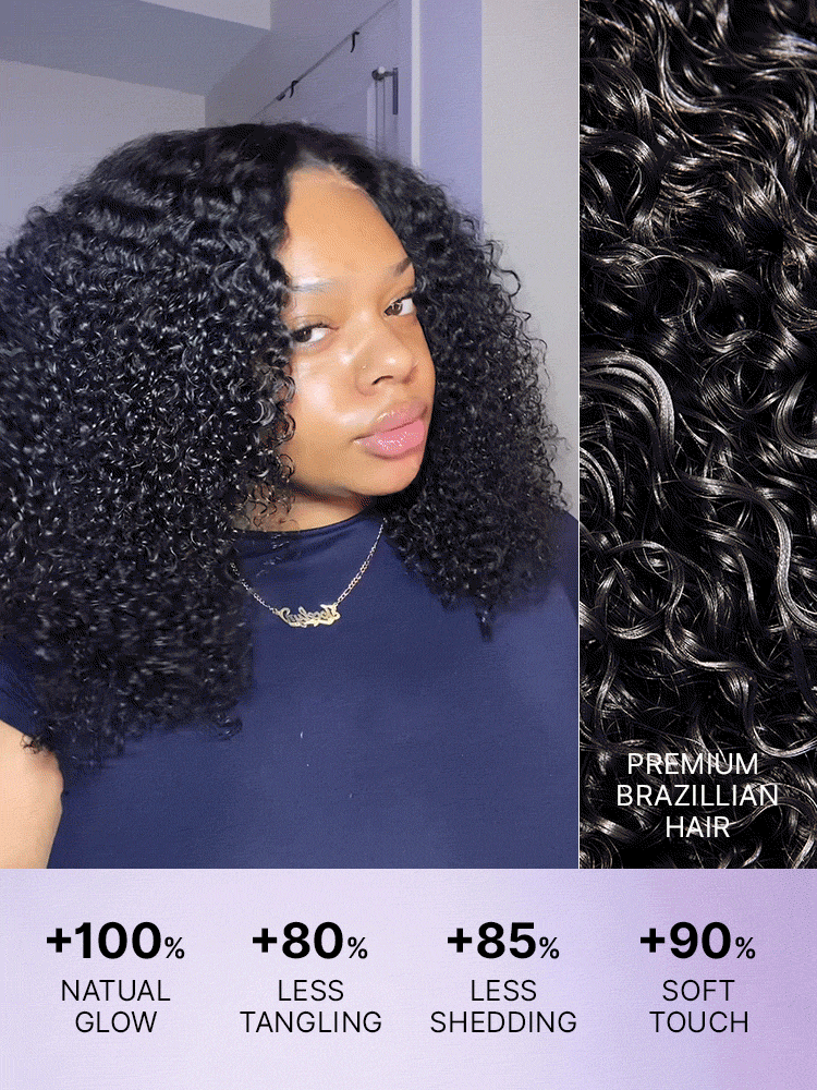 Beginner Friendly 200% Density Glueless 5x5 Closure Pre-Cut Lace Afro Curly Wig One Size Fits All Cap