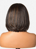Blonde Highlight / Brown Highlight Short Layered Bob Wig Glueless 5x5 Closure Pre-Cut Lace Wig