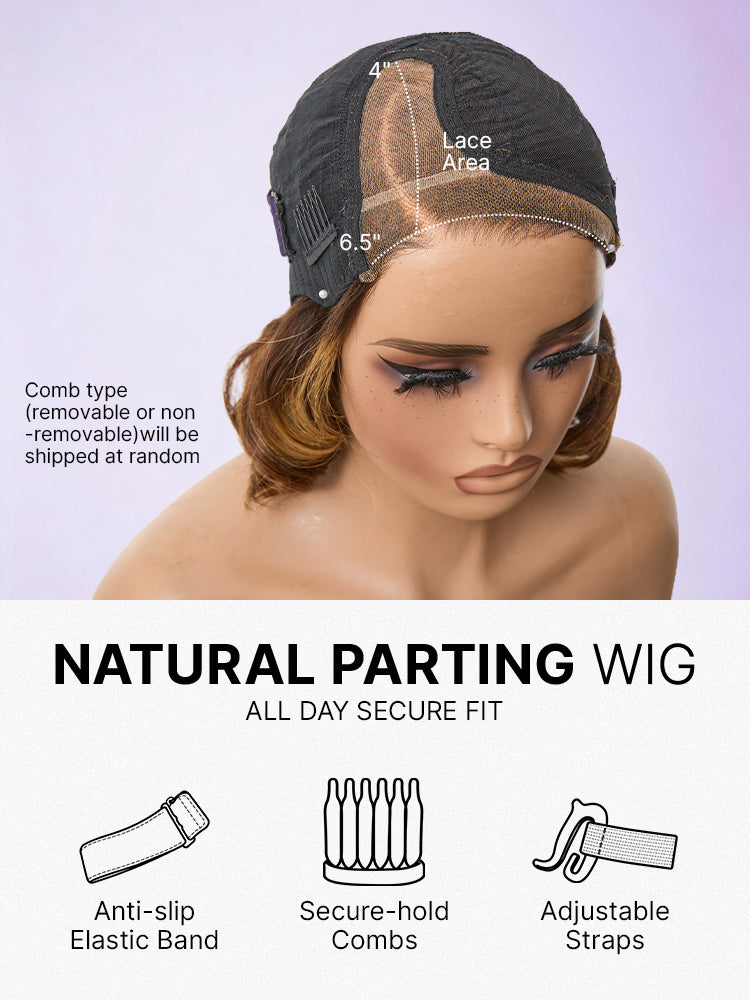 1 SEC INSTALL WIG | Mature Boss Brown Ombre Highlight / Natural Black Loose Wave Glueless Minimalist HD Lace Wig Pre-cut Lace