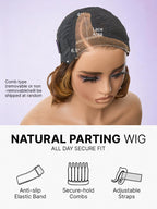 1 SEC INSTALL WIG | Mature Boss Brown Ombre Highlight / Natural Black Loose Wave Glueless Minimalist HD Lace Wig Pre-cut Lace