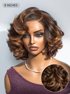 1 SEC INSTALL WIG | Mature Boss Brown Ombre Highlight / Natural Black Loose Wave Glueless Minimalist HD Lace Wig Pre-cut Lace