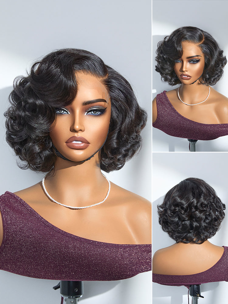 1 SEC INSTALL WIG | Mature Boss Brown Ombre Highlight / Natural Black Loose Wave Glueless Minimalist HD Lace Wig Pre-cut Lace