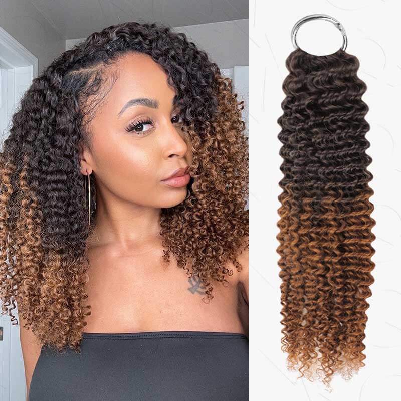 QVR Premium Chinese Hair Water Wave Virgin Human Crochet Hair Ombre #T2/30 Machine Made Feather Crochet Hairstyles