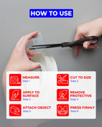 16.4 FT Double Sided Tape – Strong Nano Adhesive for Hanging Pictures, Rugs, Tools, and Décor | Clear, Removable, and Reusable Mounting Tape (1.18in Width)