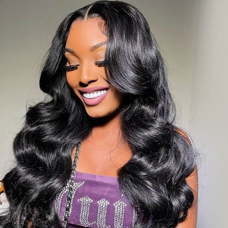 QVR Glueless 13x4 Lace Front Human Hair Wigs With Baby Hair Straight Beginner Friendly Human hair Wigs