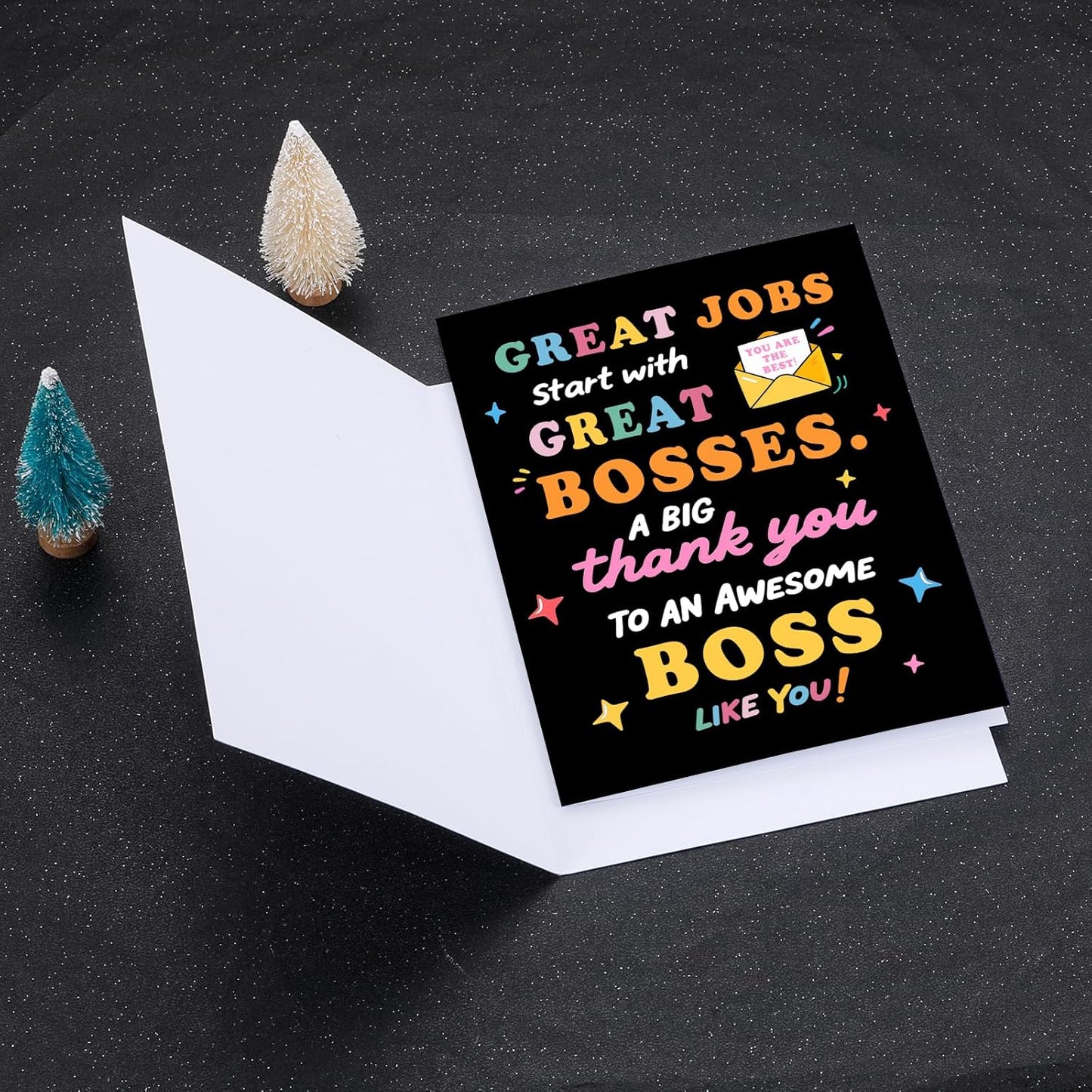 Bosses Day Card for Men Women, Bosses Day Gifts for Men Women, Best Boss Appreciation Gifts for Him Her - Happy Boss Days Card Gift for Bosss Female Male, Thank You Cards for Leader Mentor Manager