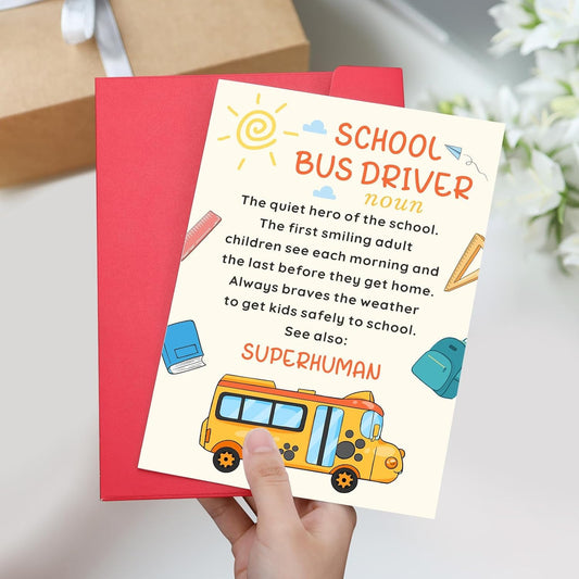 Bus Driver Appreciation Cards, Bus Driver Appreciation Gifts for Men, Retirement Gifts Card Thank You Card for Drivers, Last Day Back to School End of Year Cards for Drivers
