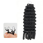 QVR Loose Deep Wave Feather Crochet Human Hair with Spring Curl Ends Machine Made Crochet Weave Hair Extensions