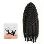 QVR Loose Deep Wave Feather Crochet Human Hair with Spring Curl Ends Machine Made Crochet Weave Hair Extensions