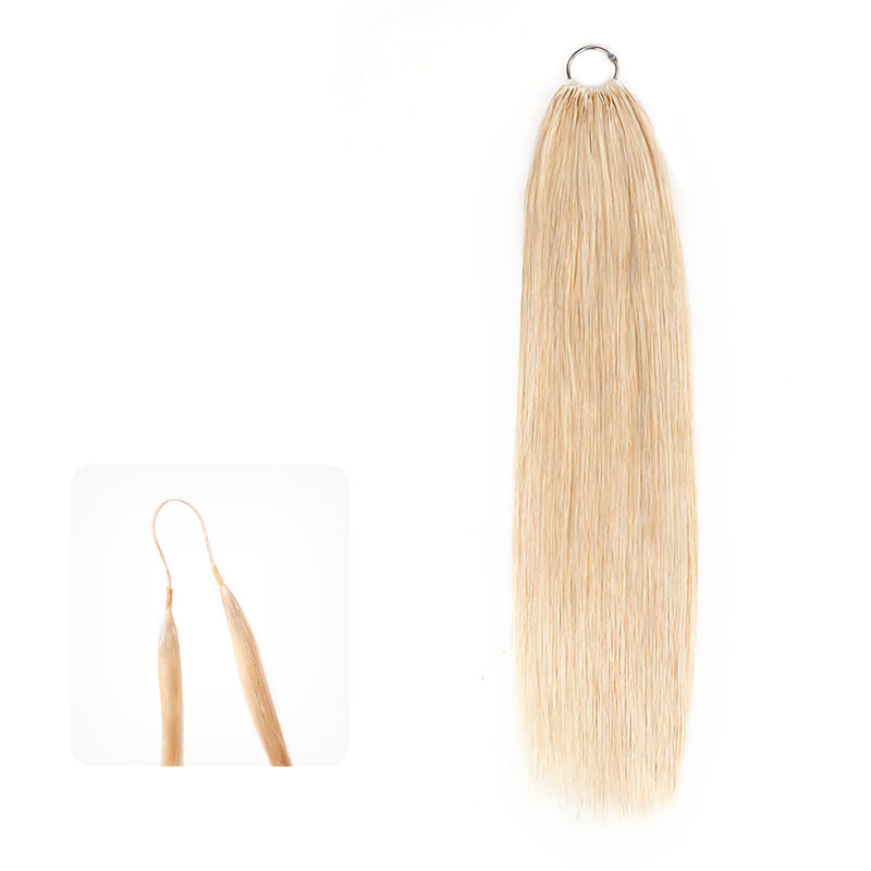 QVR Silk Straight Feather Crochet Human Hair Light Brown #6 Machine Made Crochet Weave Hair Extensions