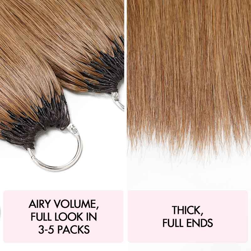 QVR Silk Straight Feather Crochet Human Hair Light Brown #6 Machine Made Crochet Weave Hair Extensions