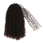 QVR Sun-Kissed Blonde Mixed Highlights Feather Crochet Human Hair Burmese Kinky Curly Miracle Knots Crochet Weave Hair Extensions